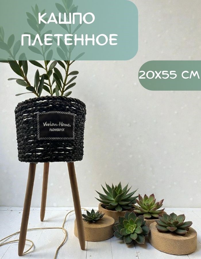 Кашпо TM122109 26х20х55см Темный